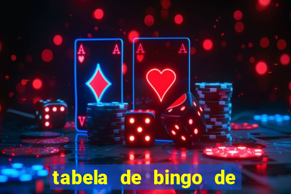 tabela de bingo de 1 a 100